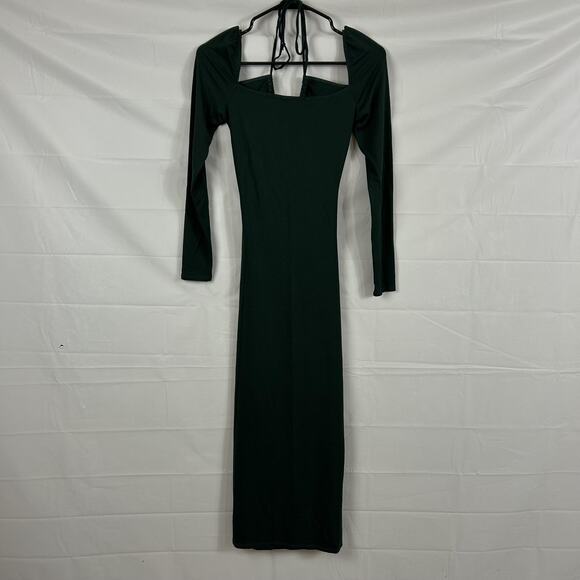 Reformation Dress Small Alexei Knit Cut Out Green Midi Bodycon Party Date Night - Picture 8 of 13